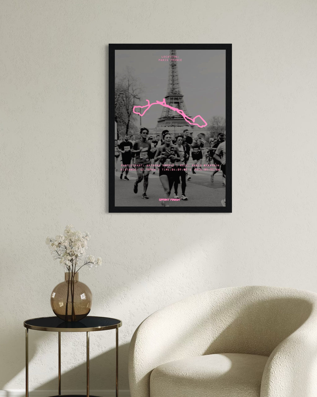 Personalised Running Poster with Custom Image Background