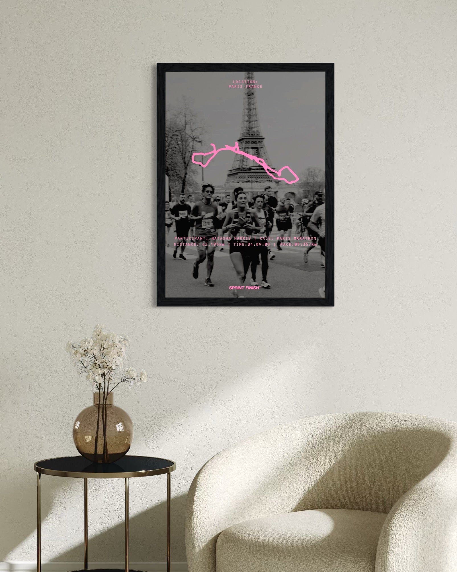 Personalised Running Poster with Custom Image Background