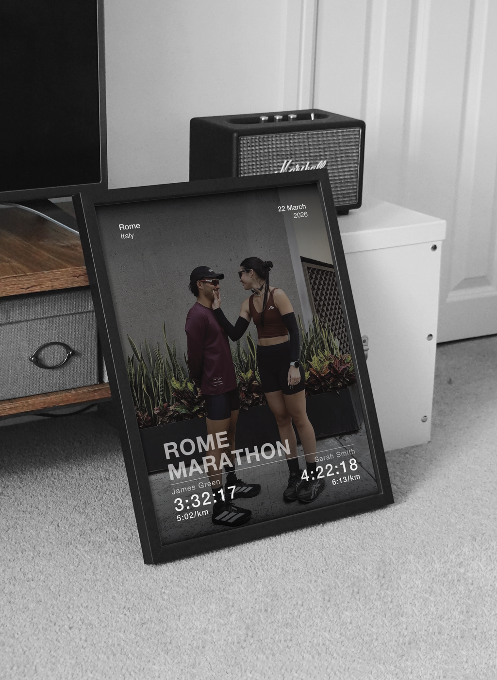 Same Race, Different Pace - Framed Print