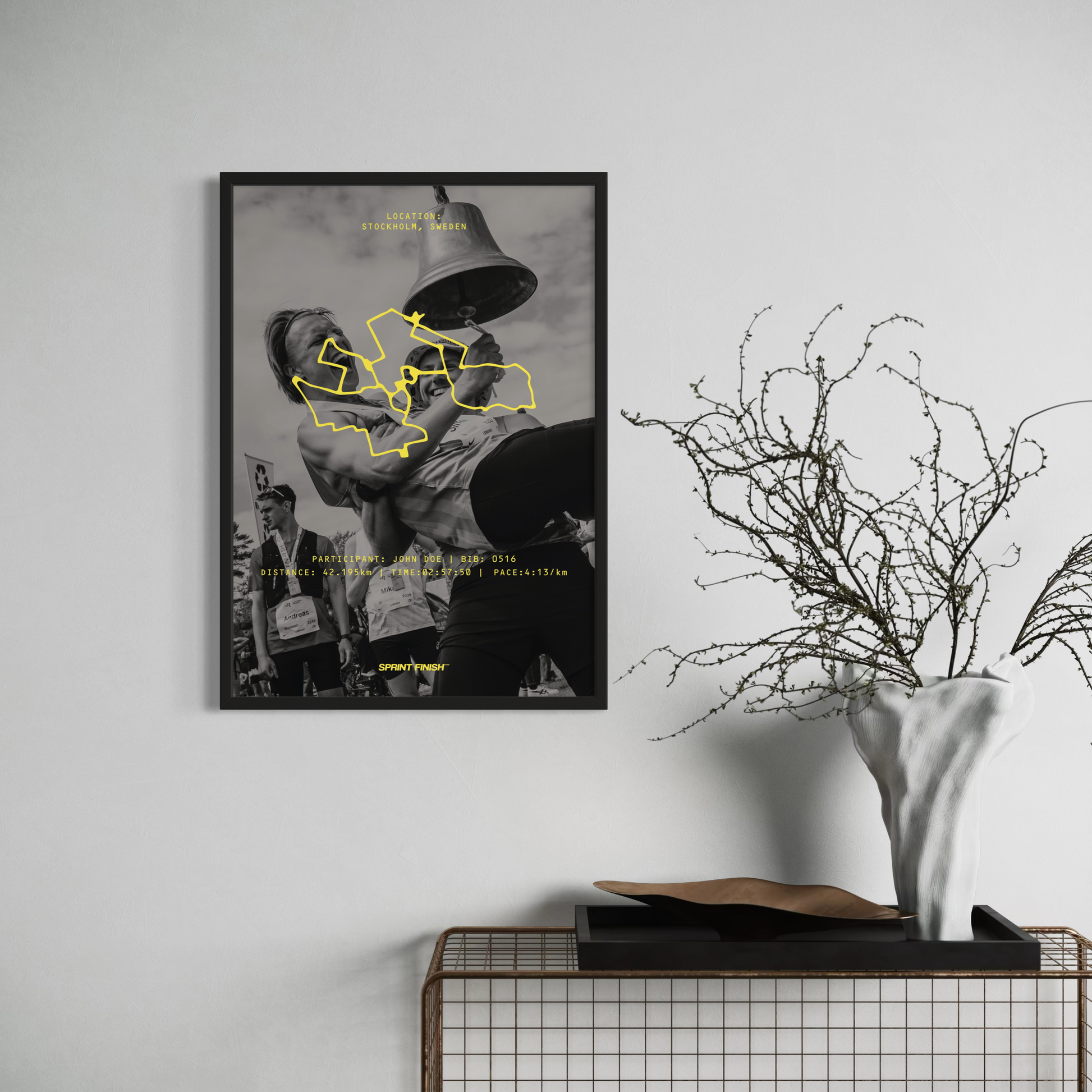 Personalised Running Poster with Custom Image Background