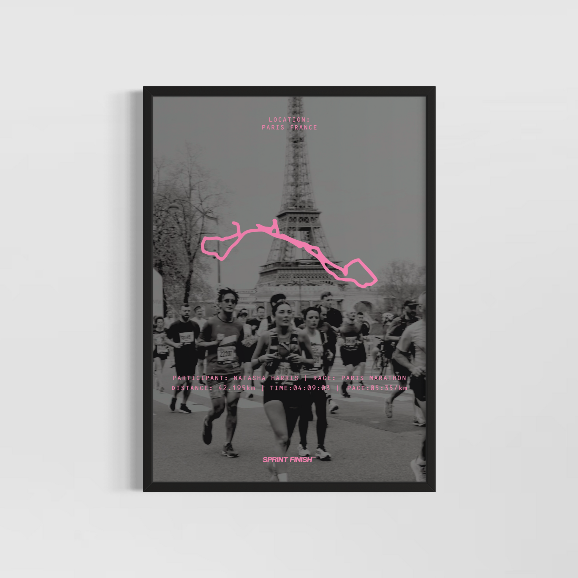 Personalised Running Poster with Custom Image Background