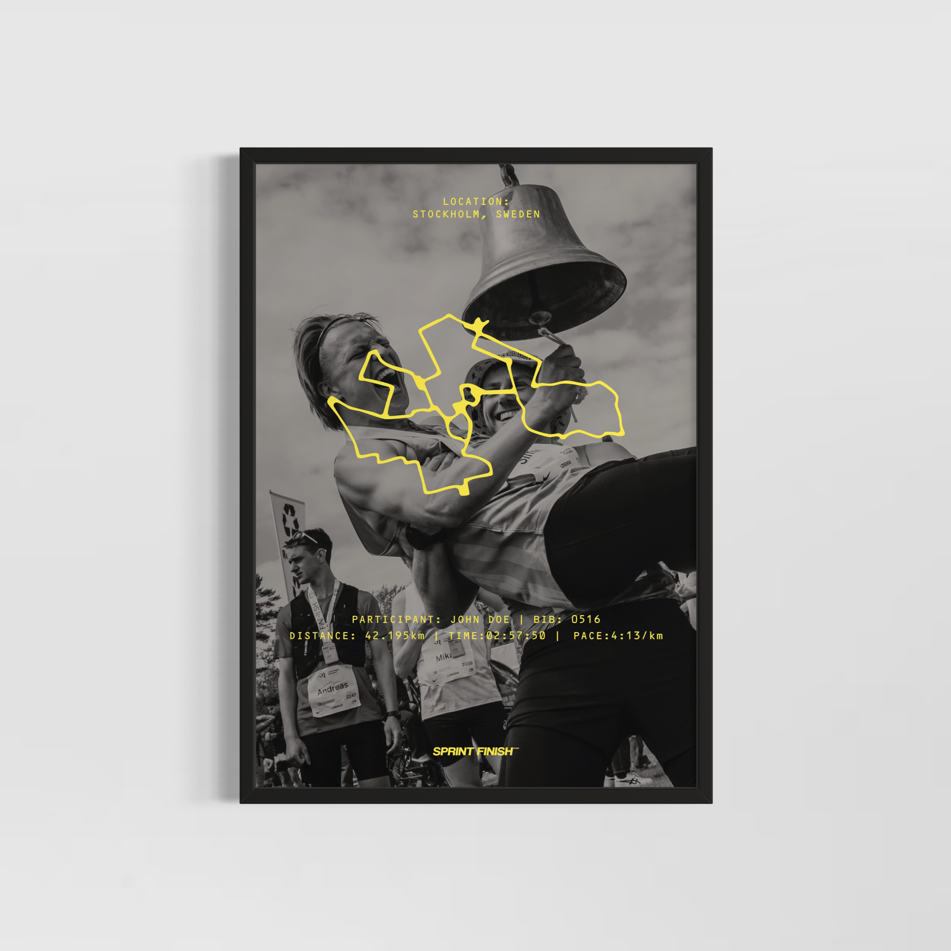 Personalised Running Poster with Custom Image Background