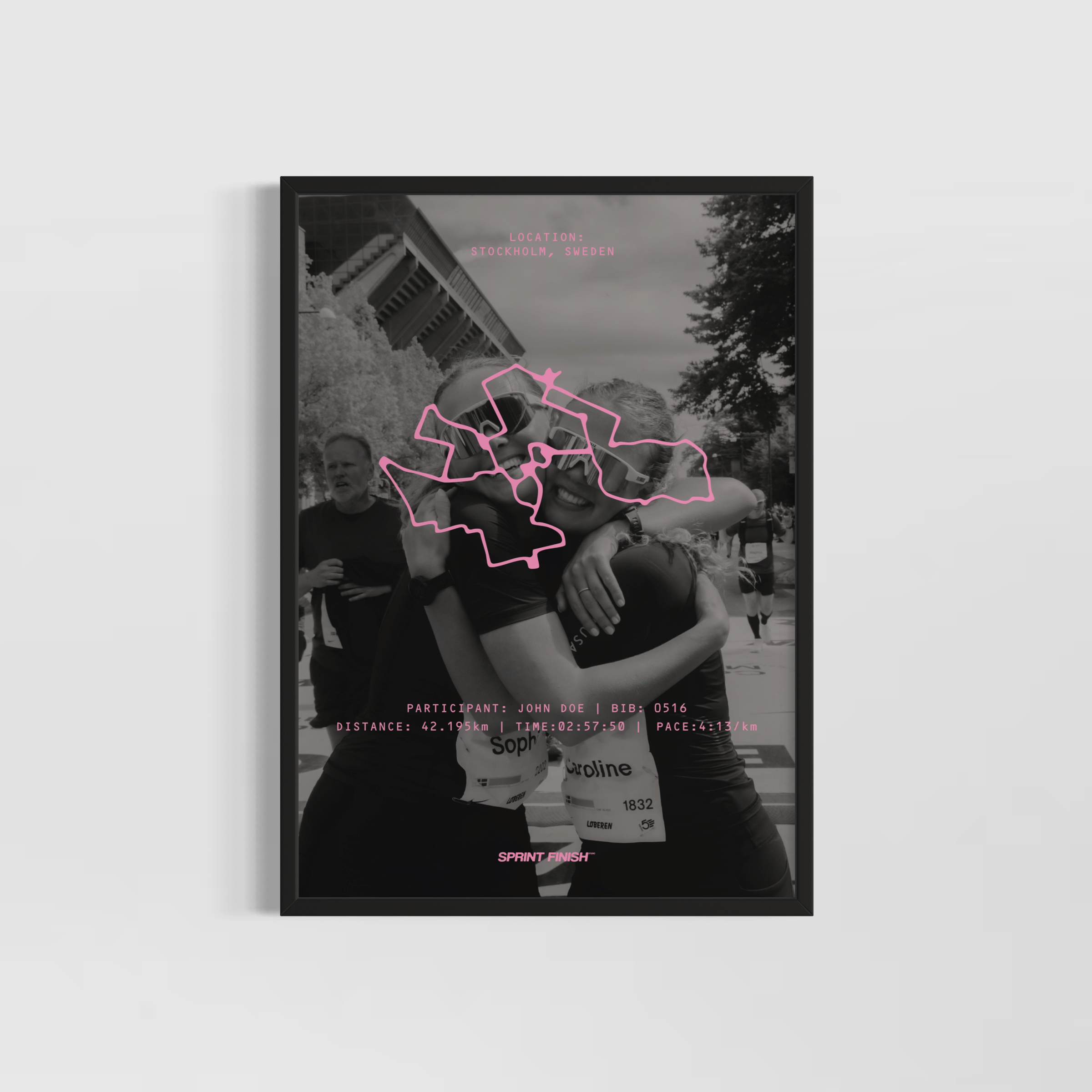 Personalised Running Poster with Custom Image Background