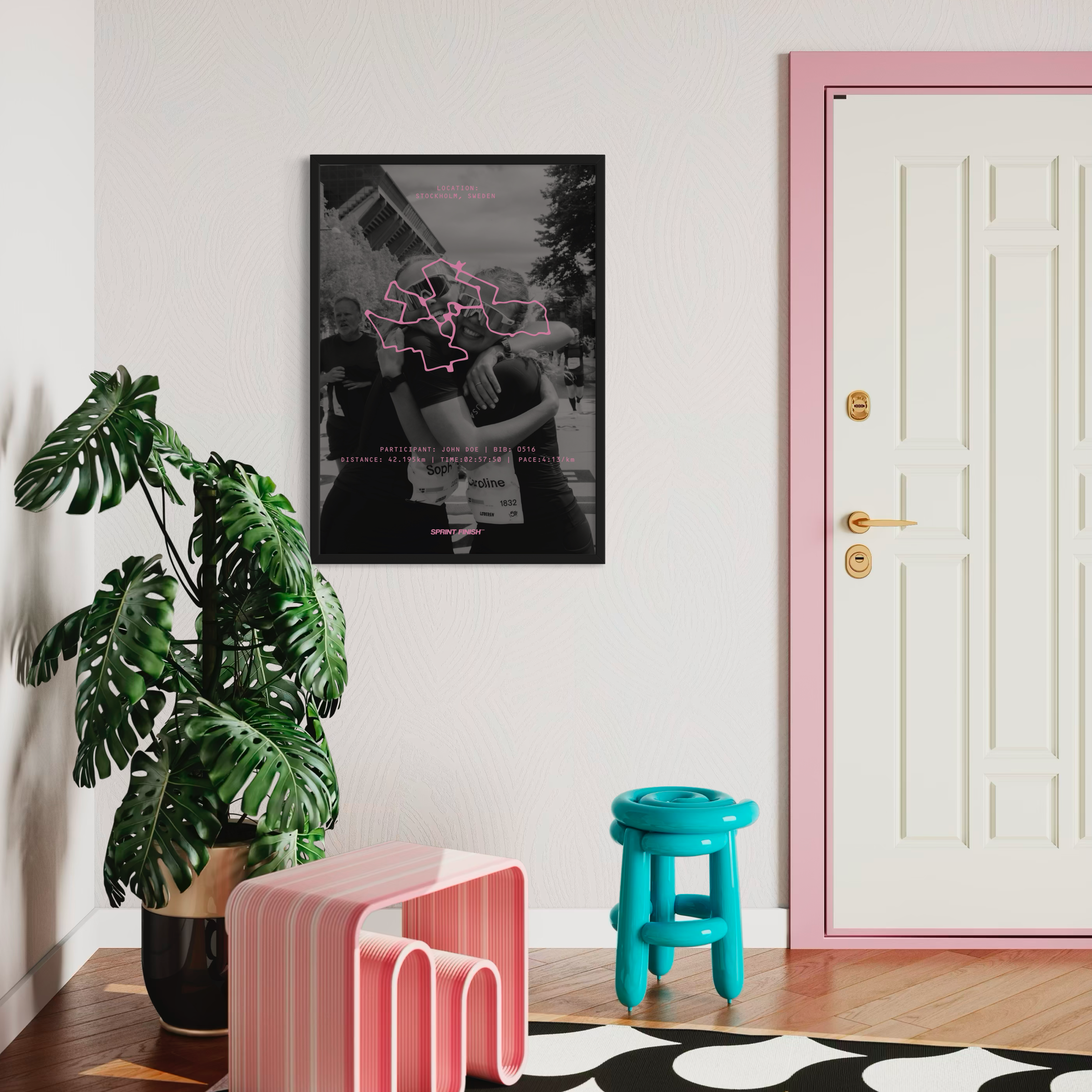 Personalised Running Poster with Custom Image Background