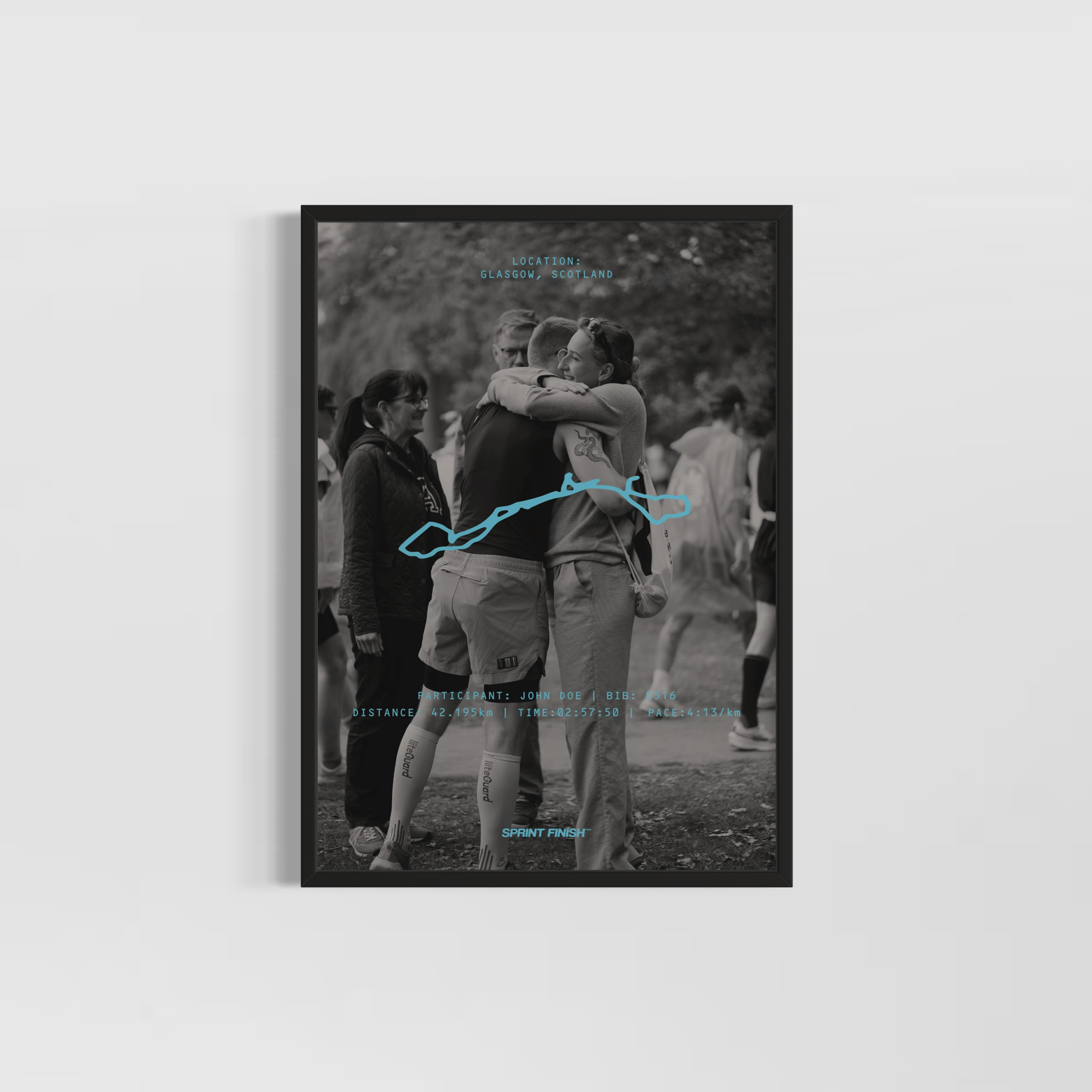 Marathon Wall Art – Personalised Running Poster with Your Image