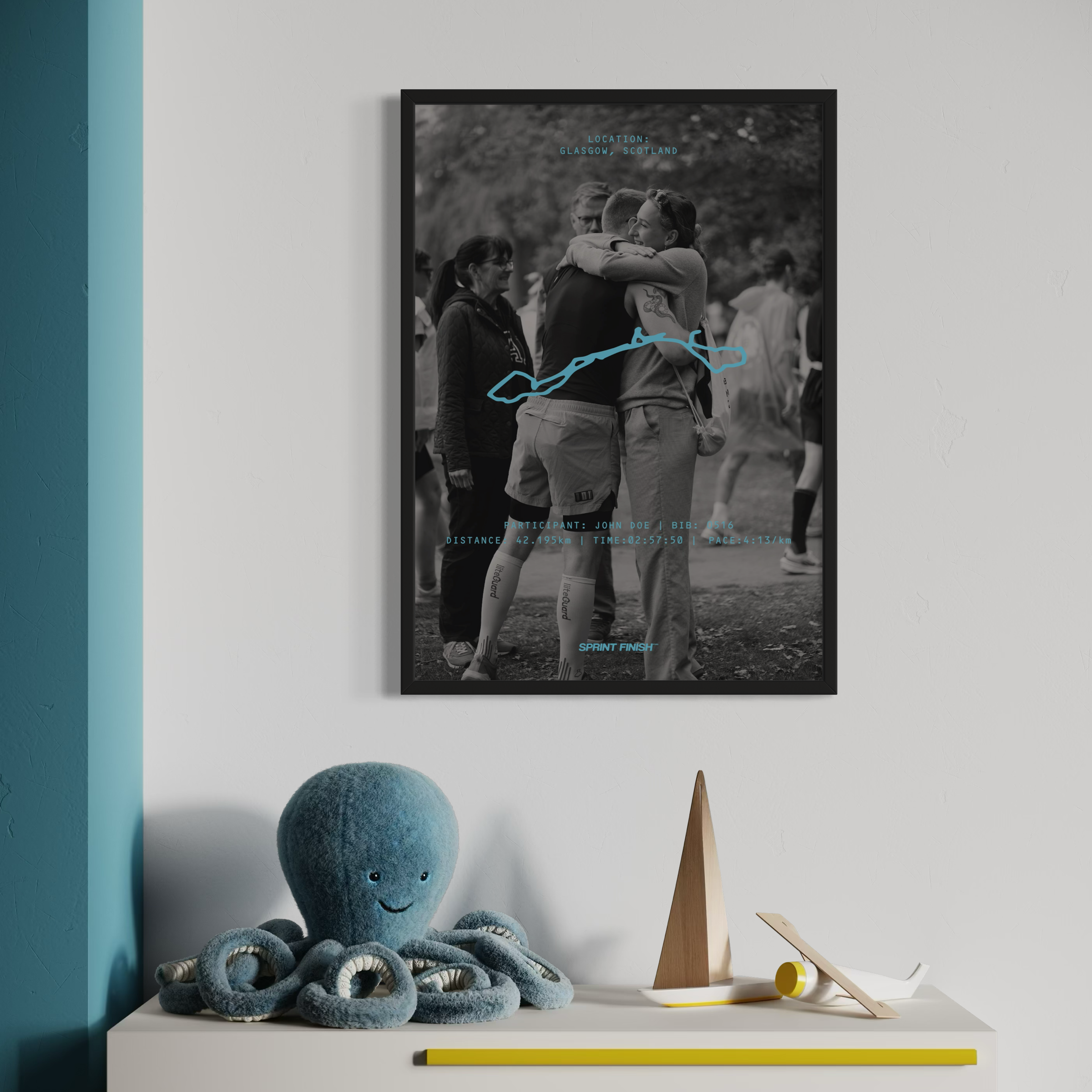 Marathon Wall Art – Personalised Running Poster with Your Image